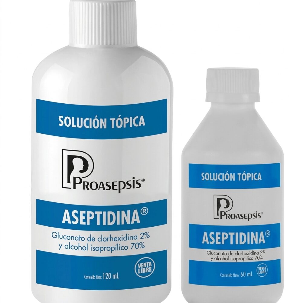 CLORHEXIDINA 2% 120 ML Y 60 ML 2% ASEPTIDINA (PROASEPSIS)