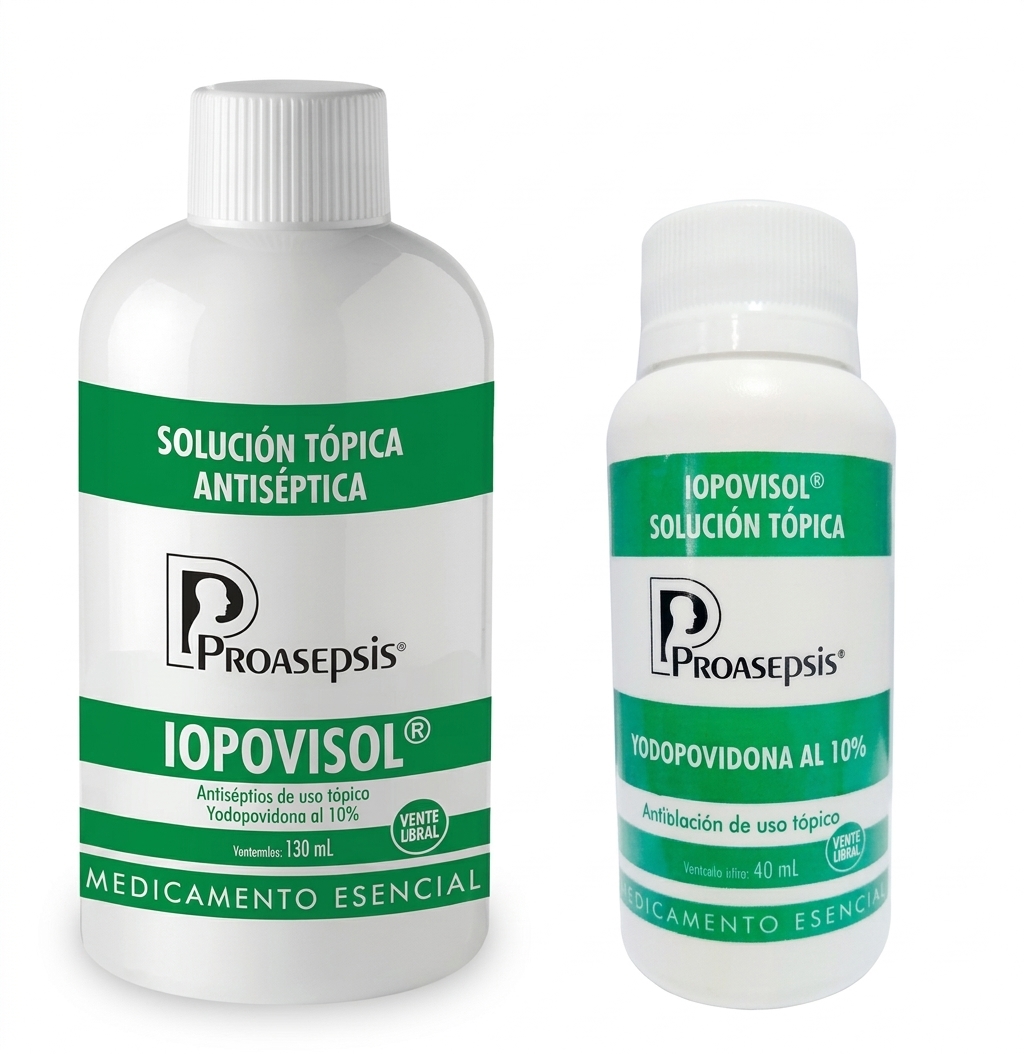 YODOPOVIDONA SOLUCION 120 ML Y 60 ML 10% IOPOVISOL (PROASEPSIS)