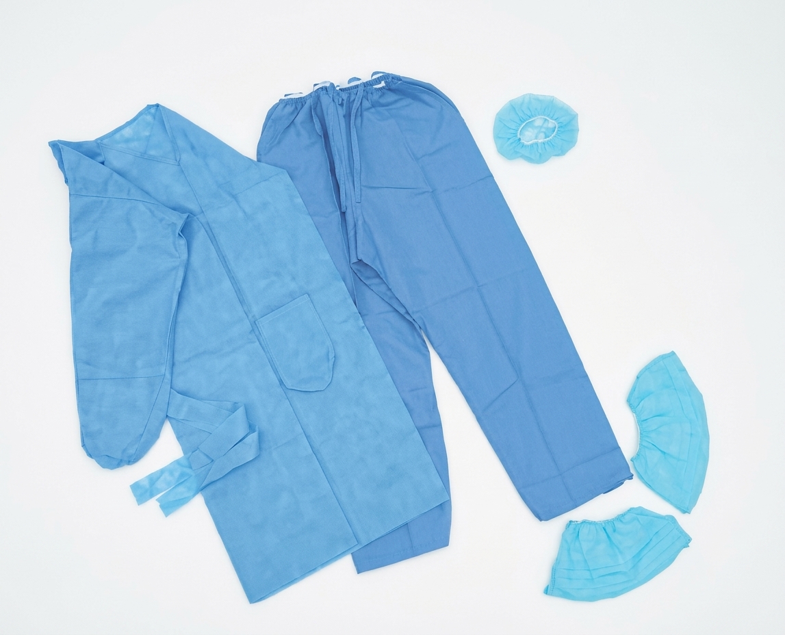 KIT MEDICO DESECHABLE ( BATA LARGA, PANTALON, GORRO Y POLAINA)