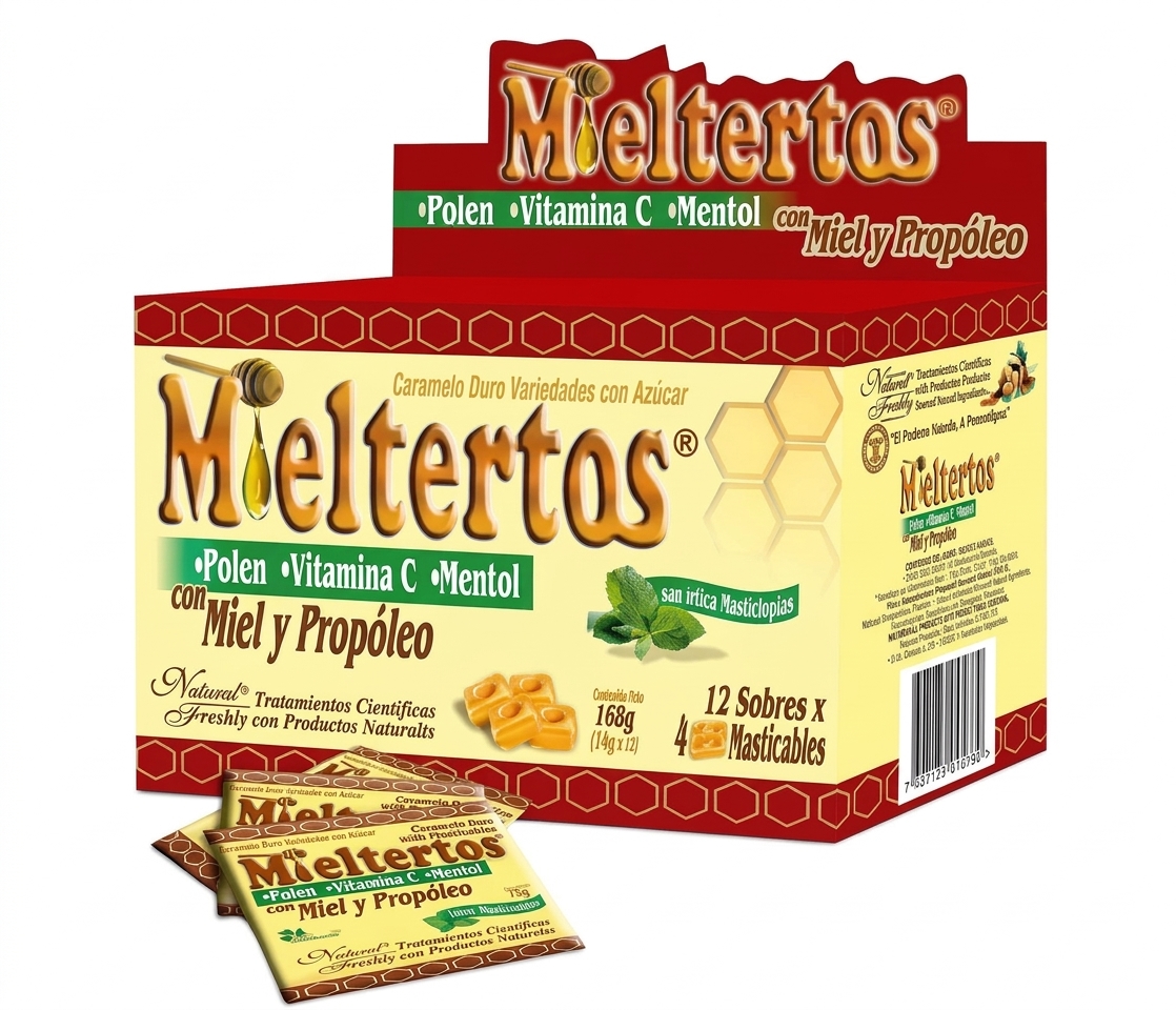POLEN+VITAMINA A Y C+ MENTON MIELTERTOS TAB MAST SOBX4 CJX12 (NATURAL FRESHLY)