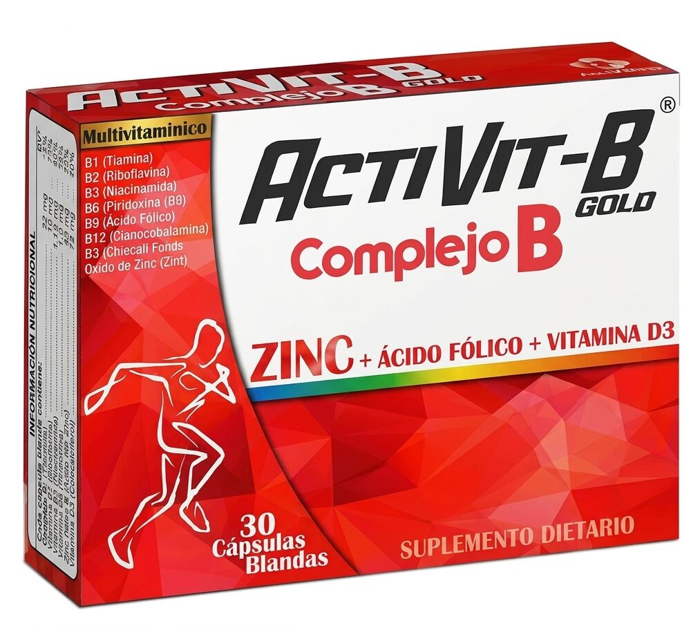 COMPLEJO B+ZINC+VITAMINA D + ACIDO FOLICO CAP CJX30 ACTIVIT-B (VITAFAR)
