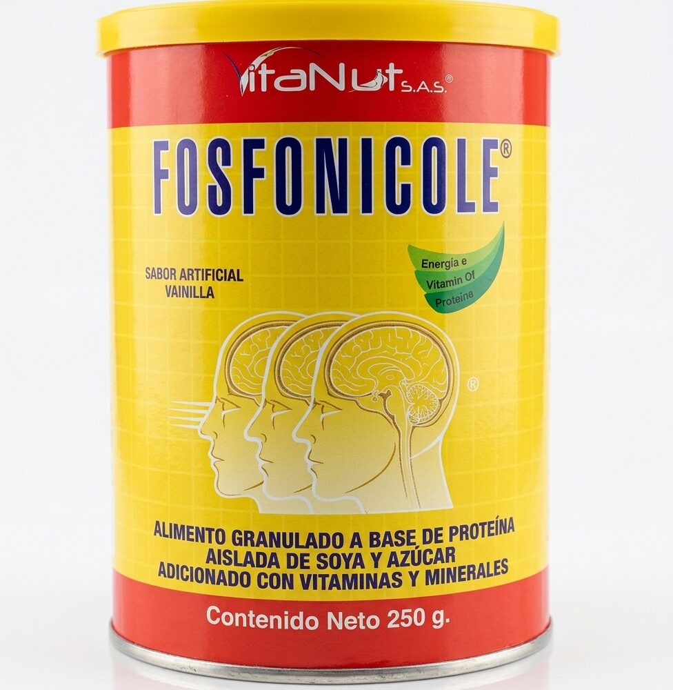 SUPLEMENTO NUTRICIONAL SABOR A VAINILLA GRANULADO LATA X 250 GR FOSFONICOLE (VITAFAR)